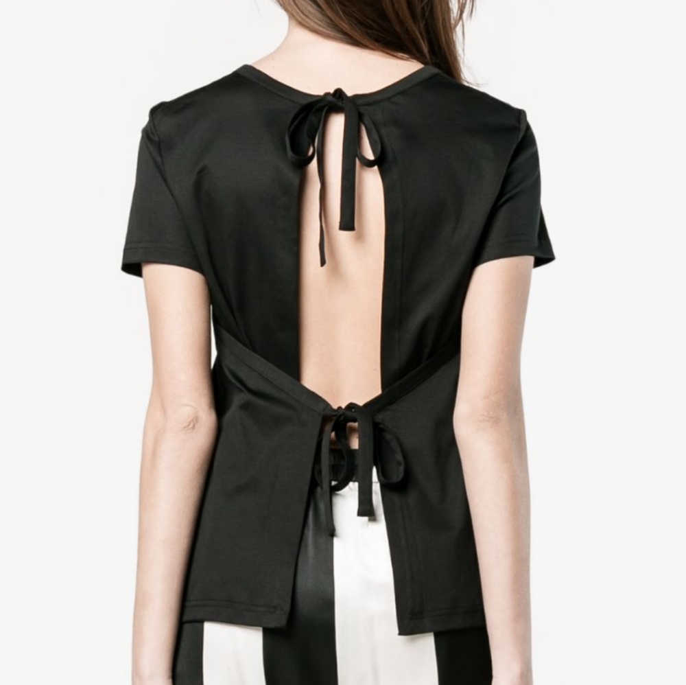 Helmut Lang Open Back Cotton Tshirt